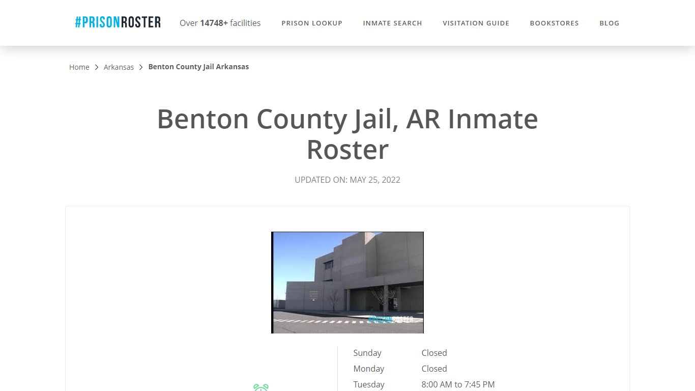 Benton County Jail, AR Inmate Roster